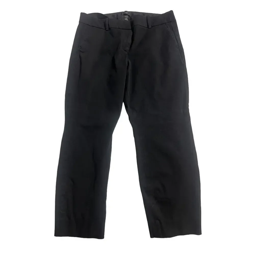 J. Crew Black Black Bi-Stretch Cameron Crop Pant - Size 12